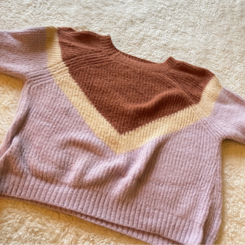 L.A. Hearts M Brown/Purple/Tan Sweatshirt